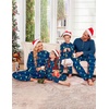 Ekouaer Family Christmas Pajamas Matching Sets Pjs Holiday Lounge Sets(Navy Blue Lights)
