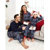 Ekouaer Family Christmas Pajamas Matching Sets Pjs Holiday Lounge Sets(Navy Blue-santa Claus)