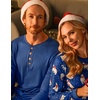 Ekouaer Family Christmas Pajamas Matching Sets Pjs Holiday Lounge Sets(Navy-polar Bear)