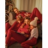 Ekouaer Family Christmas Pajamas Matching Sets Pjs Holiday Lounge Sets(Red)