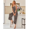 Ekouaer Jumpsuits for Women Casual Summer Sleeveless Rompers Travel Outfits(Leopard)