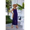 Ekouaer Jumpsuits for Women Casual Summer Sleeveless Rompers Travel Outfits(Navy Blue)