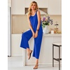 Ekouaer Jumpsuits for Women Casual Summer Sleeveless Rompers Travel Outfits(Royal Blue)