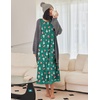 Ekouaer Long Nightgowns for Women Long Sleeve Night Gown Nightshirt(Santa Claus)
