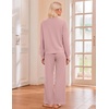 Ekouaer Lounge Sets for Women Casual Long Sleeve and Long Pants Pajamas Set(Dusty Pink)