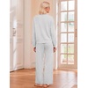 Ekouaer Lounge Sets for Women Casual Long Sleeve and Long Pants Pajamas Set(Light Grey)