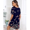 Ekouaer Nightgowns for Women Short Sleeve Sleep Shirts Pullover Nightshirt(Butterfly Print)