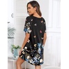 Ekouaer Nightgowns for Women Short Sleeve Sleep Shirts Pullover Nightshirt(Colorful Butterfly & Floral)