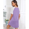 Ekouaer Nightgowns for Women Short Sleeve Sleep Shirts Pullover Nightshirt(Lilac)