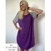 Ekouaer Nightgowns for Women Short Sleeve Sleep Shirts Pullover Nightshirt(Purple)