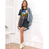 Ekouaer Nightgowns for Women Short Sleeve Sleep Shirts Pullover Nightshirt(The Stars Nightshirt)
