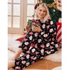 Ekouaer Pajama Sets Women 2 Piece Long Sleeve Sleepwear Cozy Pjs Loungewear(Christmas Black)