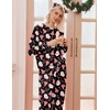 Ekouaer Pajama Sets Women 2 Piece Long Sleeve Sleepwear Cozy Pjs Loungewear(Christmas Black)