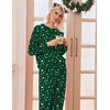 Ekouaer Pajama Sets Women 2 Piece Long Sleeve Sleepwear Cozy Pjs Loungewear(Christmas Green)