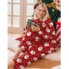 Ekouaer Pajama Sets Women 2 Piece Long Sleeve Sleepwear Cozy Pjs Loungewear(Christmas Red)