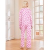 Ekouaer Pajama Sets Women 2 Piece Long Sleeve Sleepwear Cozy Pjs Loungewear(Pink Bow)