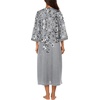 Ekouaer Robes for Women Zipper Robe 3/4 Sleeves Housecoat with Pockets(Floral Gray)