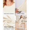 Ekouaer Thermal Underwear for Women Long Johns Sets Lightweight Base Layer(Off-white)