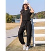 Ekouaer Womens Jumpsuit Casual One Piece Summer Vacation Outfit with Pocket(01 Black)