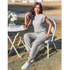 Ekouaer Womens Jumpsuit Casual One Piece Summer Vacation Outfit with Pocket(02 Gley)