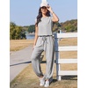Ekouaer Womens Jumpsuit Casual One Piece Summer Vacation Outfit with Pocket(02 Gley)