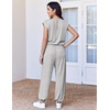Ekouaer Womens Jumpsuit Casual One Piece Summer Vacation Outfit with Pocket(02 Gley)