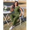 Ekouaer Womens Jumpsuit Casual One Piece Summer Vacation Outfit with Pocket(Army Green)