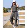 Ekouaer Womens Jumpsuit Casual One Piece Summer Vacation Outfit with Pocket(Drak Gley)