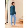 Ekouaer Womens Pajama Sets Long Sleeve Pjs Lounge Sets Joggers with Pockets(Butterfly Blue)