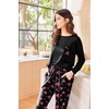 Ekouaer Womens Pajama Sets Long Sleeve Pjs Lounge Sets Joggers with Pockets(Hearts)