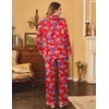 Ekouaer Womens Satin Silky Pajama Set Classic Pattern Button Down Pjs Set(Flag 03)