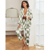 Ekouaer Womens Satin Silky Pajama Set Classic Pattern Button Down Pjs Set(Geometry 03)