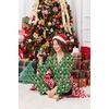 Ekouaer Womens Satin Silky Pajama Set Classic Pattern Button Down Pjs Set(Green Christmas Teddy 02)