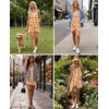 Ekouaer Womens Summer Sleeveless Rompers Overalls Adjustable Jumpsuits(Yellow Leaves Print)