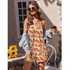Ekouaer Womens Summer Sleeveless Rompers Overalls Adjustable Jumpsuits(Yellow Leaves Print)