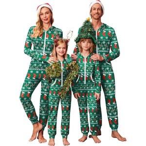 Ekouaer Family Christmas Onesie Pajamas Matching Sets Hooded One Piece Pjs(Family Christmas Socks Print 01)