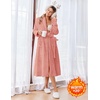 Ekouaer Long Robes for Women Super Soft Plush Fleece Warm Towel Bathrobe(Coral)