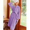 Ekouaer Long Robes for Women Super Soft Plush Fleece Warm Towel Bathrobe(Lavender)
