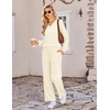 Ekouaer Lounge Sets for Women Long Sleeve 2 Piece Pajamas Set with Pockets(Apricot)
