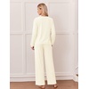 Ekouaer Lounge Sets for Women Long Sleeve 2 Piece Pajamas Set with Pockets(Apricot)