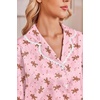 Ekouaer Satin Pajamas for Women Set 2 Piece Silk Pjs Long Sleeve Lounge Set(Pink Gingerbread)