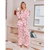 Ekouaer Satin Pajamas for Women Set 2 Piece Silk Pjs Long Sleeve Lounge Set(Pink Gingerbread)