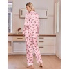 Ekouaer Satin Pajamas for Women Set 2 Piece Silk Pjs Long Sleeve Lounge Set(Pink Gingerbread)