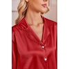 Ekouaer Satin Pajamas for Women Set 2 Piece Silk Pjs Long Sleeve Lounge Set(Red)