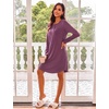 Ekouaer Women’s 3 Pack Cotton Nightgowns Long Sleeve Sleep Shirts Sleepwear(Black navy Blue purple)