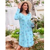 Ekouaer Women’s 3 Pack Cotton Nightgowns Long Sleeve Sleep Shirts Sleepwear(Cup butterfly black Cat)