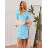 Ekouaer Women’s 3 Pack Cotton Nightgowns Long Sleeve Sleep Shirts Sleepwear(Cup butterfly star)