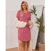Ekouaer Women’s 3 Pack Cotton Nightgowns Long Sleeve Sleep Shirts Sleepwear(Dog cat rose Red Cup)