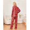 Ekouaer Womens Pajama Sets 2 Piece Long Sleeve Sleepwear Soft Button Up Pjs(Christmas Red)