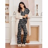 Ekouaer Womens Pajama Sets 2 Piece Long Sleeve Sleepwear Soft Button Up Pjs(Teddy)